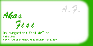 akos fisi business card